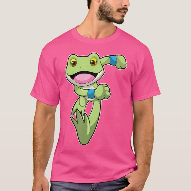 Frog Running Runner Fitness T Shirt (Framsida)