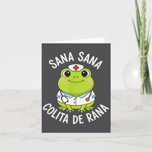 Frog Sana Sana Colita De Rana Frog Mexican Nurse L Kort (Framsida)