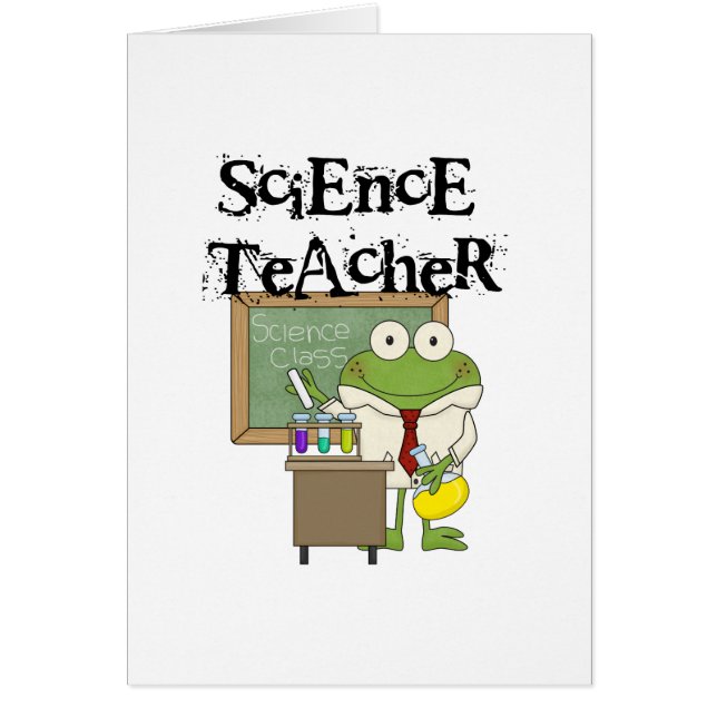 Frog Science Teacher Hälsningskort (Framsidan)