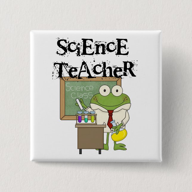 Frog Science Teacher Knapp (Framsida)