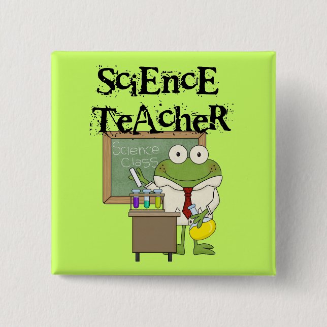 Frog Science Teacher Knapp (Framsida)