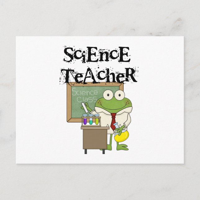 Frog Science Teacher Vykort (Framsida)