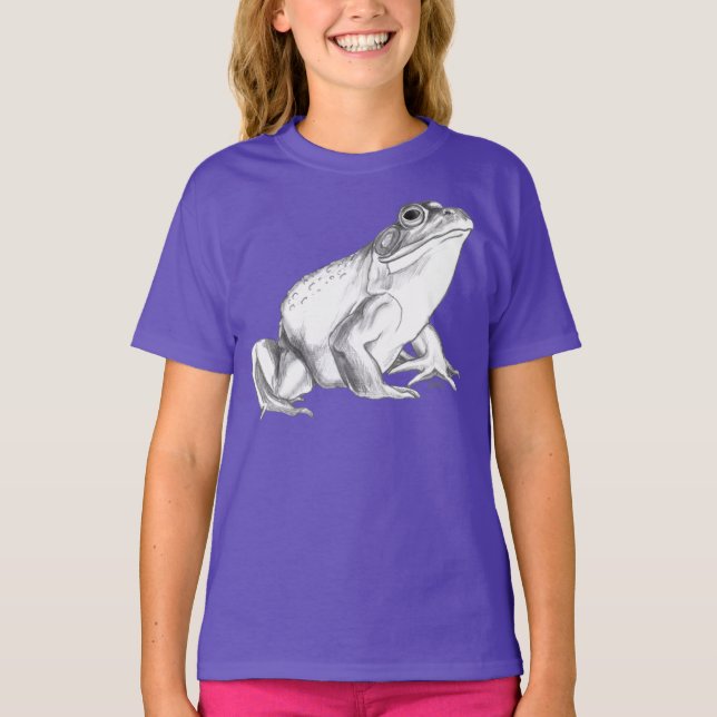 Frog Shirt Bullfrog Art T-shirt Barn Frog Shirts (Framsida)