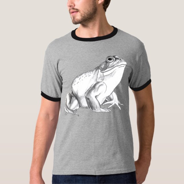 Frog Shirt Bullfrog Art T-shirt Coola Frog Gift (Framsida)