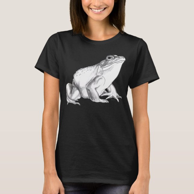Frog Shirt Bullfrog Art T-shirt Coola Frog Gift (Framsida)