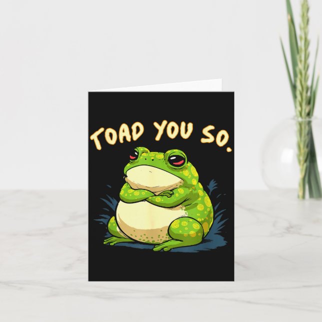 Frog Shirt Toad You So Funny Toad Meme  Kort (Framsida)