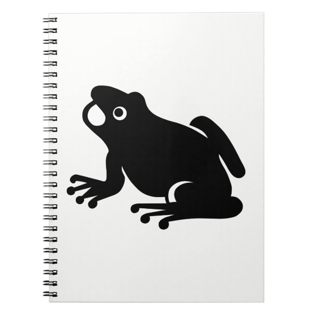 Frog Silhouette Anteckningsbok Med Spiral (Framsidan)