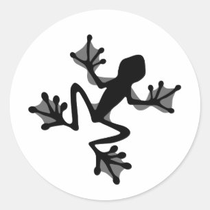 Frog Silhouette Runt Klistermärke
