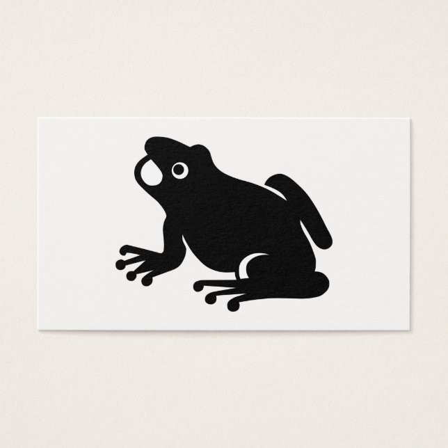 Frog Silhouette Visitkort (Framsidan)