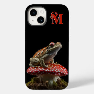 Frog sitta på svamp Cottagecore