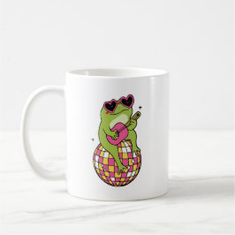 Frog sitting on dance ball playing guitar kaffemugg