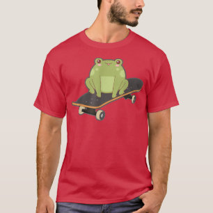 Frog Skateboard Funny Kawaii Toad Spela japanska T Shirt