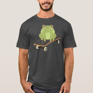 Frog Skateboard Funny Kawaii Toad Spela japanska T Shirt