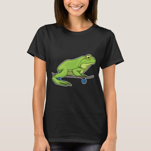 Frog Skater Skateboard-sport T Shirt (Framsida)