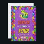 Frog Snigel Personlig Birthday Inbjudan Kids<br><div class="desc">🐢 Dive 🐸 i Äventyr med vår sköldpadda och Frog Födelsedagsfest inbjudan! 🎉 redo för en bra med band! 🎈 Våra vackra inbjudningar till sköldpaddor och groddar är perfektens sätt att göra en stänk vid ditt barns födelsedag. 🎉 🎈 Dessa charminginbjudningar har en fin sköldpadda och en hoppinggroda, som ställer...</div>