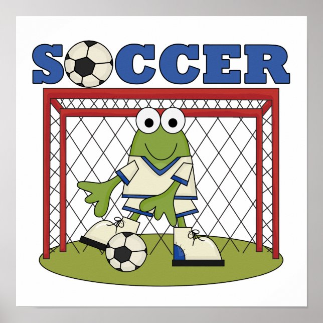 Frog Soccer Goalie T-shirts och Gifts Poster (Framsidan)