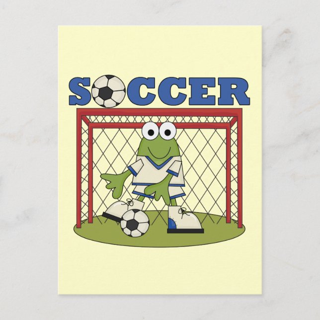 Frog Soccer Goalie Tshirts och Gifts Vykort (Framsida)