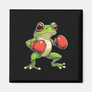 Frog som är tryckt som en boxer-nyans magnet