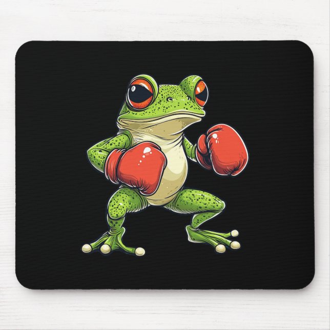 Frog som är tryckt som en boxer-nyans musmatta (Framsidan)