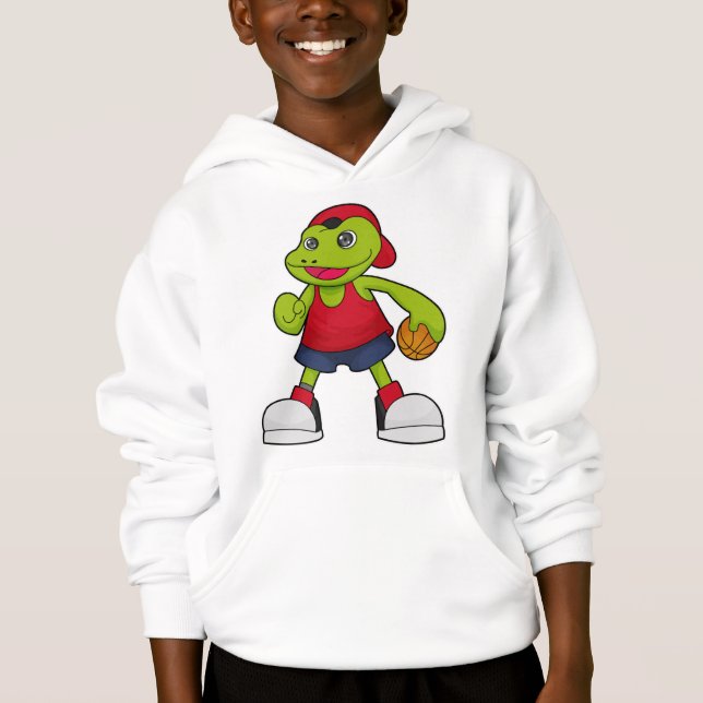 Frog som basketspelare med basketboll t shirt (Framsida)