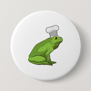 Frog som Cook med Chef hat Knapp