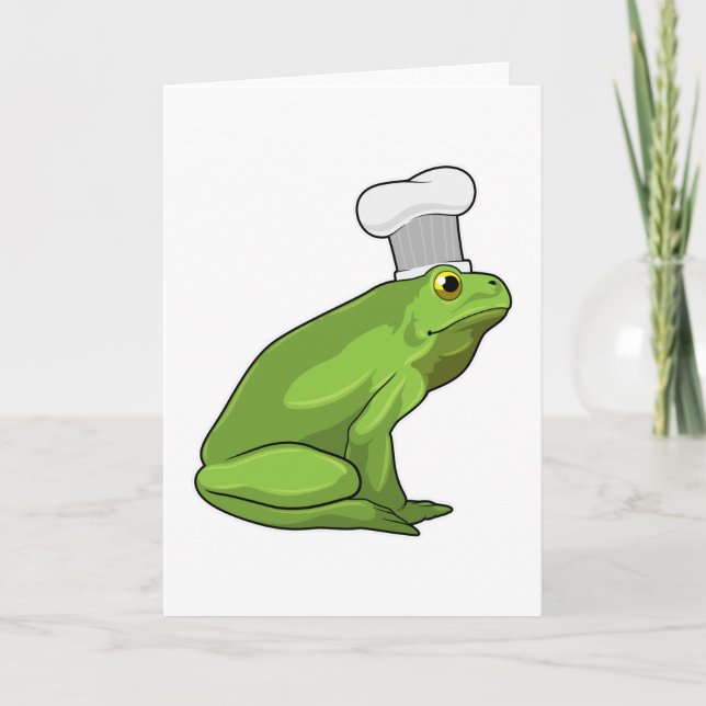 Frog som Cook med Chef hat Kort (Framsida)