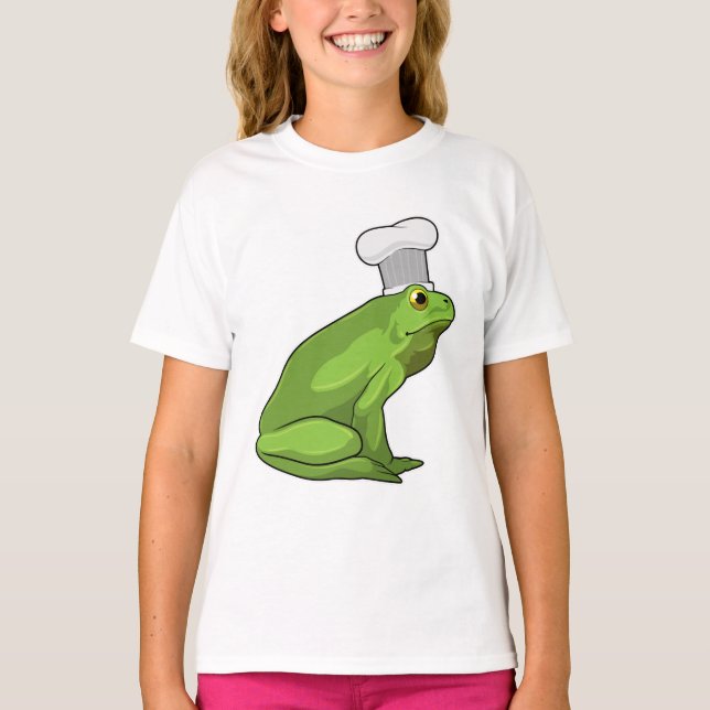 Frog som Cook med Chef hat T Shirt (Framsida)