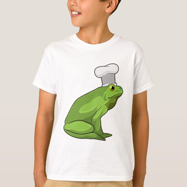 Frog som Cook med Chef hat T Shirt (Framsida)