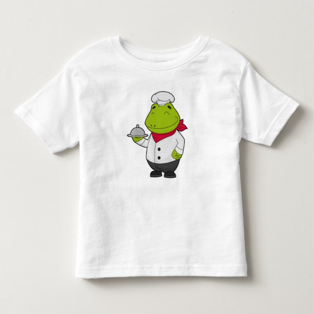 Frog som Cook med Platter T Shirt (Framsida)