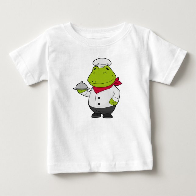 Frog som Cook med Platter T Shirt (Framsida)