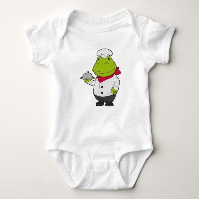 Frog som Cook med Platter T Shirt (Framsida)