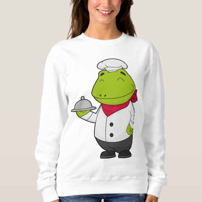 Frog som Cook med Platter T Shirt (Framsida)