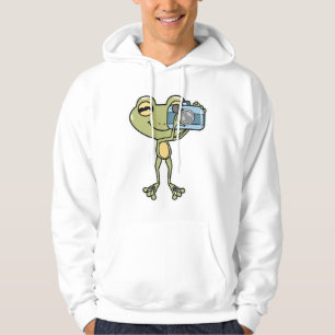 Frog som fotograf med kamera hoodie