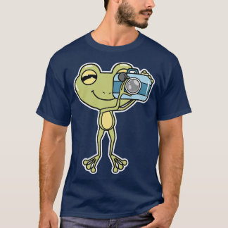 Frog som fotograf med kamera t shirt