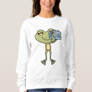 Frog som fotograf med kamera t shirt