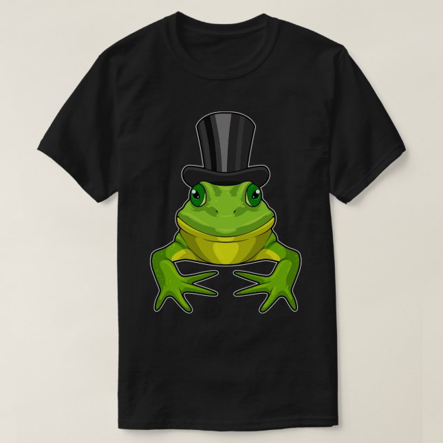 Frog som gentleman med Top hat T Shirt (Design framsida)