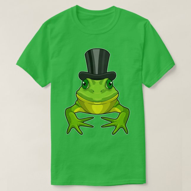 Frog som gentleman med Top hat T Shirt (Design framsida)