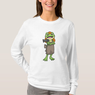 Frog som Hairdresser med Hairdryer T Shirt