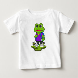 Frog som Hiker med ryggsäck T Shirt