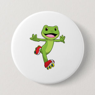 Frog som infogad skater med rullskridskor knapp