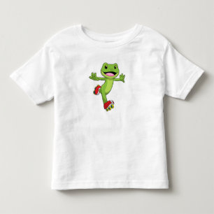 Frog som infogad skater med rullskridskor t shirt