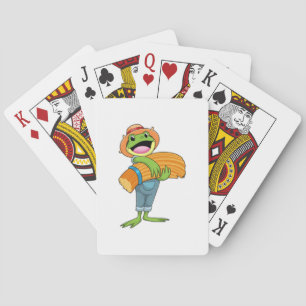Frog som jordbrukare med straw casinokort