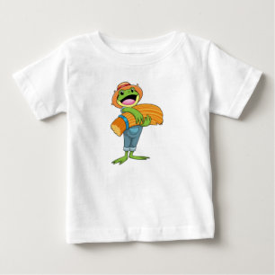 Frog som jordbrukare med straw t shirt