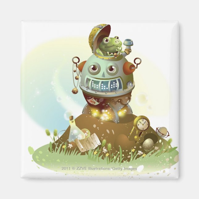 Frog som kommer ut från en UFO Magnet (Framsidan)