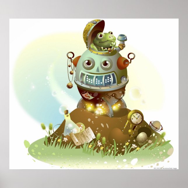 Frog som kommer ut från en UFO Poster (Framsidan)