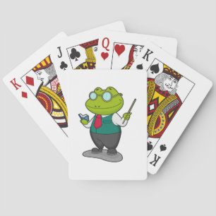 Frog som lärare med Bok Casinokort