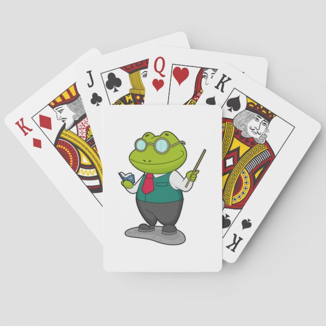 Frog som lärare med Bok Casinokort (Baksidan)