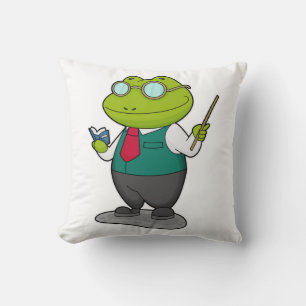 Frog som lärare med Bok Kudde