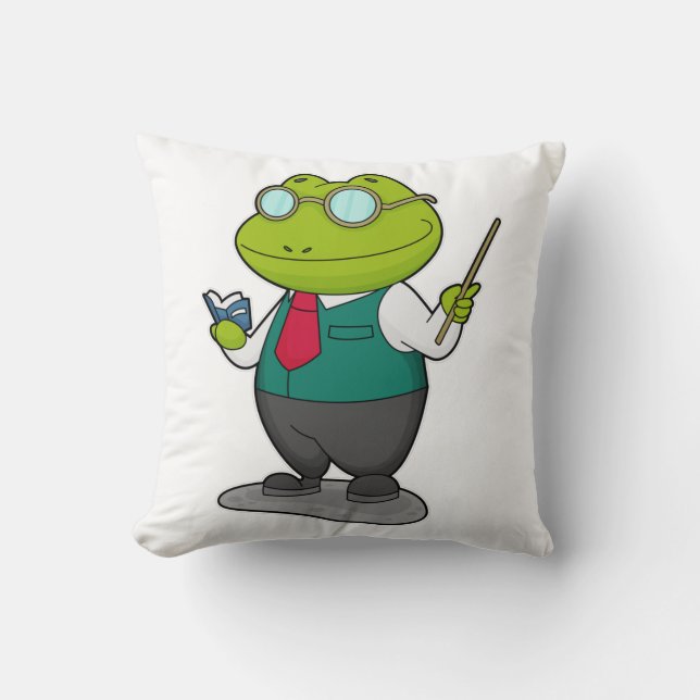 Frog som lärare med Bok Kudde (Framsida)