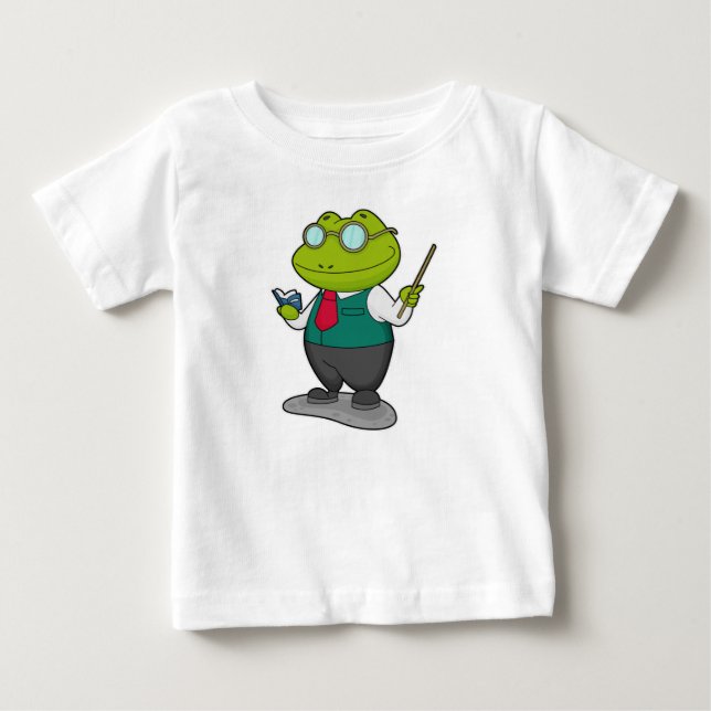 Frog som lärare med Bok T Shirt (Framsida)